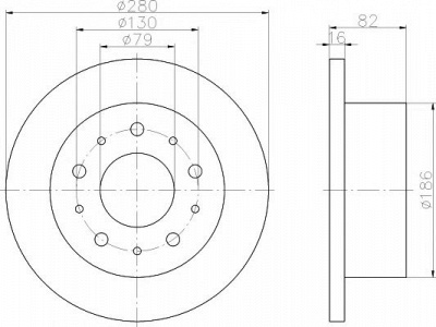 HELLA PAGID 8dd355108981 -  Тормозной диск